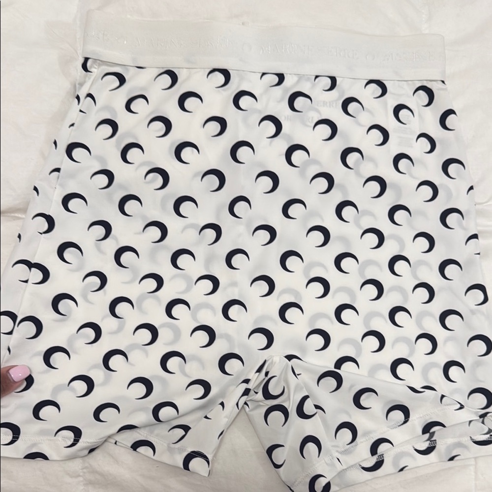 Marine Serre Monochrome Crescent Moon Shorts